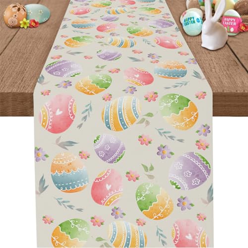 Easter Table Runner 13x72 Inches Spring Farmhouse Dining Table Decor