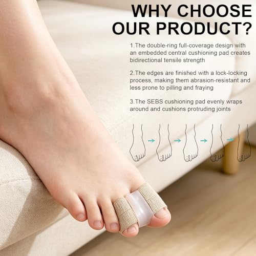 Bunion Corrector and Toe Separators - 4PCS Gel Toe Spacers for Overlapping Toes