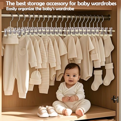 Mity Rain 10-Pack Baby Hangers with 360° Rotatable Clips