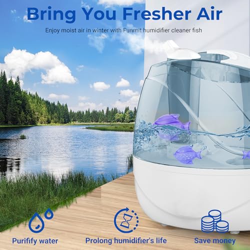 Purple Humidifier Cleaning Fish - 6 Pack for Humidifiers & Tanks