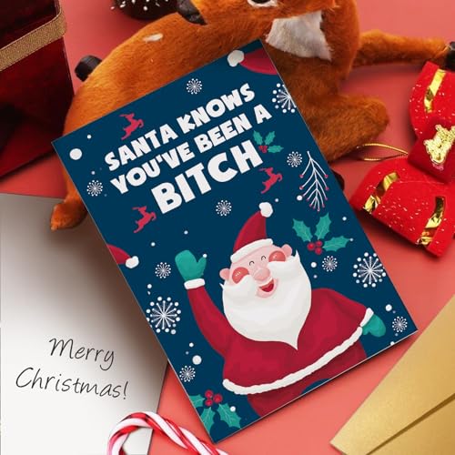 Spercy Hilarious Christmas Card for Bestie - Funny Holiday Card