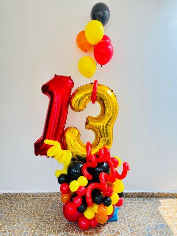 Red Number 1 Balloon - 40 Inch Shiny Red Birthday Decoration for Baby Boy/Girl First Birthday