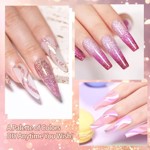 Finger Secret 4-Color Ombre Gel Nail Polish Set with Sponges