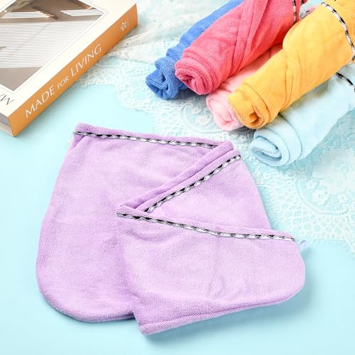 MakemadeDIY Hot Pink Microfiber Hair Towel Wrap 2 Pack - Quick Dry, Anti-Frizz Turban for Women