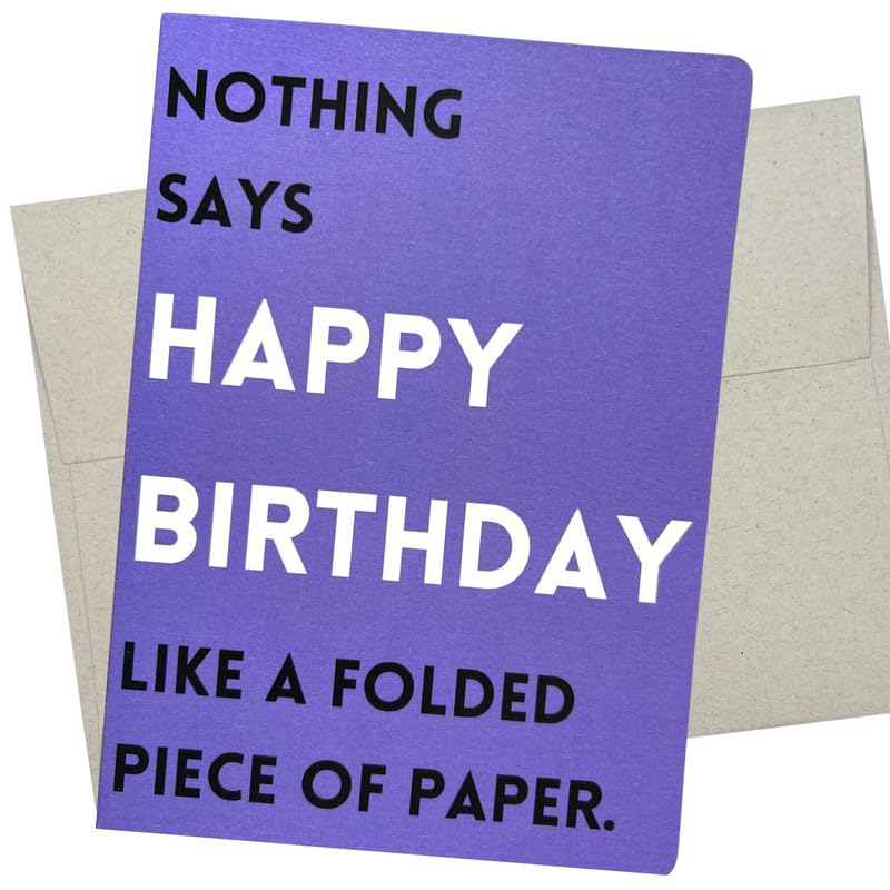 Funny Birthday Card for Adults - Humorous 5x7 Greeting Card for Him & Her