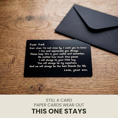 Heartfelt Dad Wallet Card – Perfect Father's Day Gift from Son