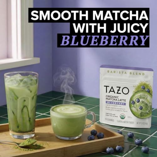 TAZO Organic Blueberry Matcha Latte Powder - 10 Servings