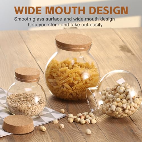 500ml Clear Glass Bottle with Cork Stopper - Refillable Storage Jar