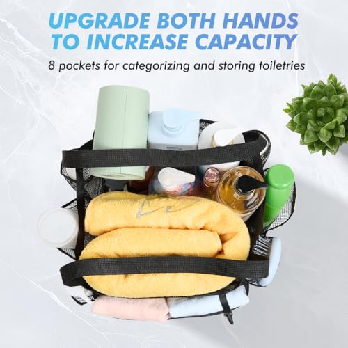 Portable Mesh Shower Caddy with 8 Pockets – Ideal for Dorms & Travel