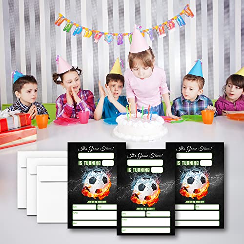 Football Birthday Invitation Cards - 20 Pack, 4x6 Inches