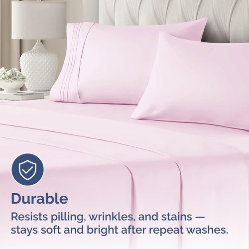 King Pillow Cases by [Brand Name] - Ultra Soft Hotel Quality Covers | Comfy, Cooling & Wrinkle-Free - 2 Piece Set in Pink
