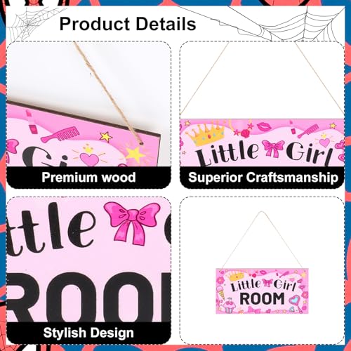 Pink Wooden 'No Boys Allowed' Door Sign for Girls' Rooms