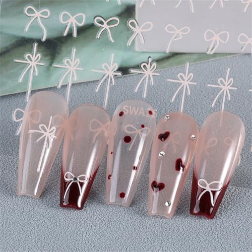TailaiMei Bow Nail Stickers 3D Self-Adhesive Nail Art Decals