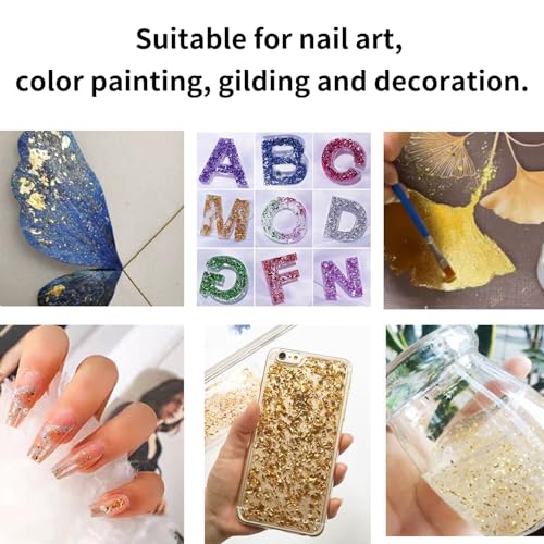 PEKPAK Black Gold Leaf Sheets - 100 PCS for DIY Art & Crafts