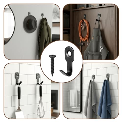Zelphvt 21 Pack Stainless Steel Wall Hooks with Screws for Kitchen Bathroom Entryway