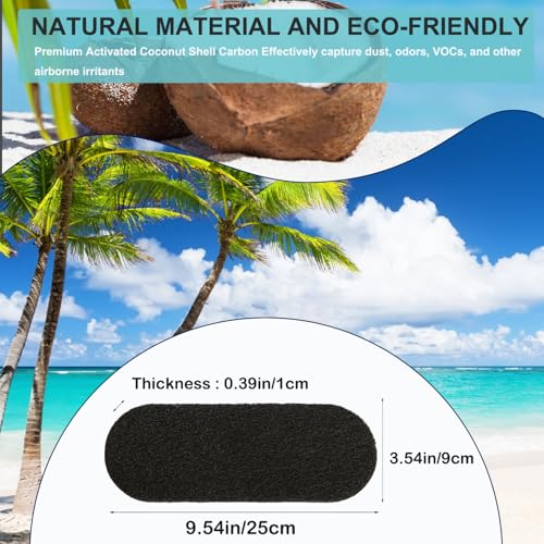 Palmhill Ceiling Fan Blade Air Purifier Filters - Black, 5 Pack