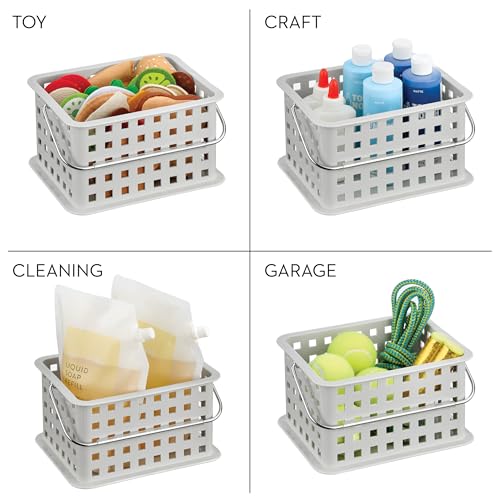 iDesign Portable Shower Caddy Set of 3 - Light Gray Storage Baskets