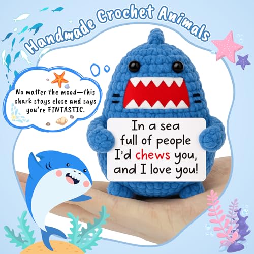 Crochet Shark Gift for Couples - Romantic Anniversary & Valentine's Idea