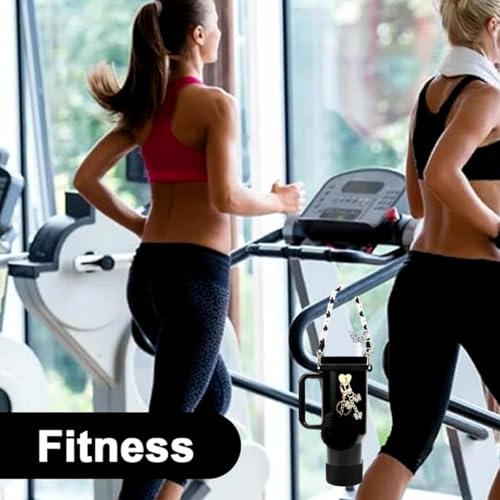 7PCS Cup Accessories Set Including 1 Pcs Water Bottle Handle Strap, 1 Pcs Siliocne Cup Boot, 1 Pcs Resin Butterfly Straw Cover, 2 Pcs Butterfly & Hairball Charms for Stanley Cup Tumbler