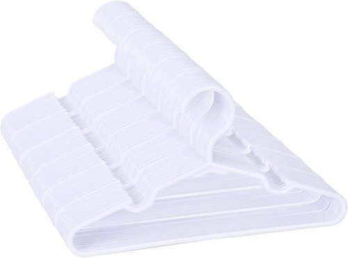 Kids Hangers 100 Pack by [Brand Name] - Durable Non-Slip Plastic Hangers for Baby & Toddler Clothes, 11.6 Inch