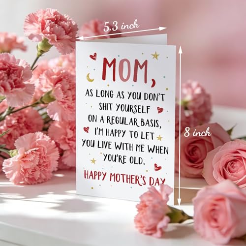 Funny Sarcastic Mother's Day Card from Daughter Son - Humorous Greeting