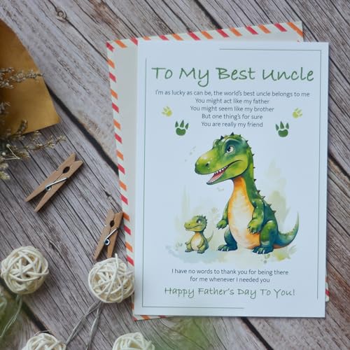 Happy Fathers Day Uncle Card with Envelope and Seal