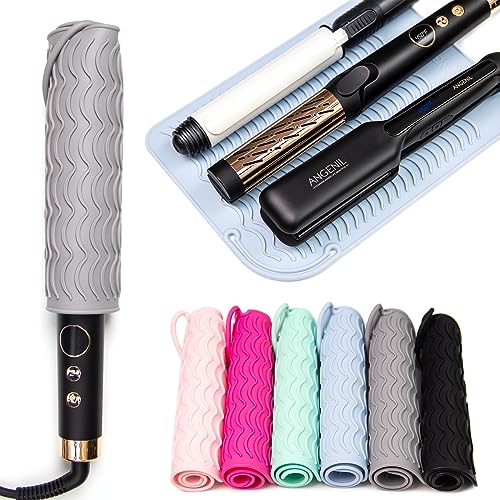 ANGENIL Large Heat Resistant Silicone Mat for Curling Iron & Hair Straightener