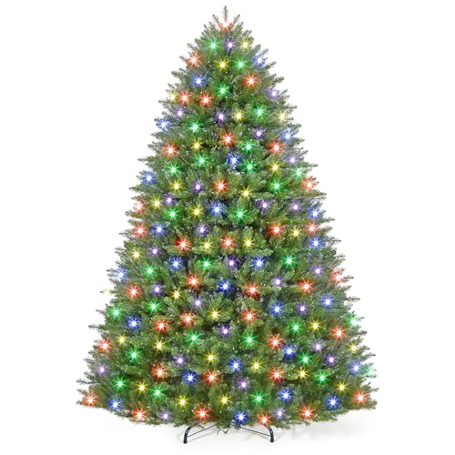 7.5ft Artificial Christmas Tree with Dense Branch Tips and Metal Stand - Full & Realistic Holiday Decor