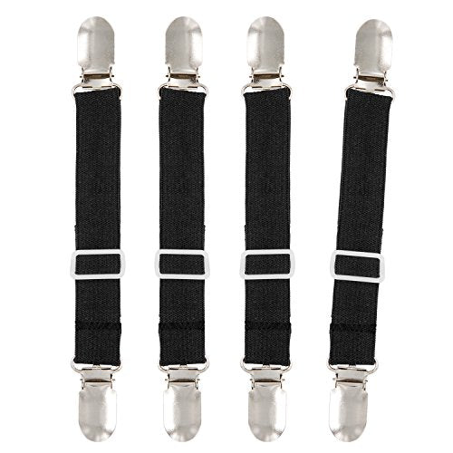 BetyBedy 4Pcs Adjustable Bed Sheet Fasteners Suspenders - Straight Style