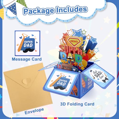 3D Pop-Up Birthday Card for Dad | Unique Greeting Card Gift