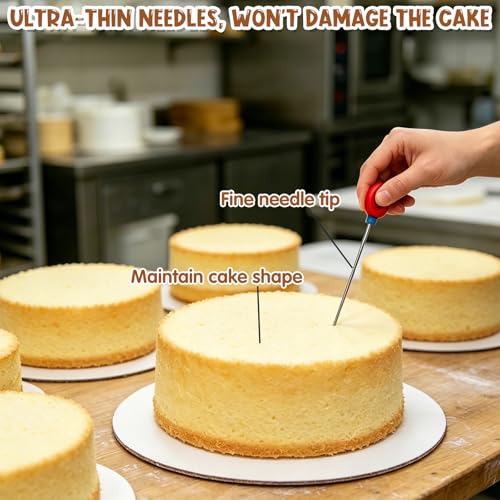 3-Pack Stainless Steel Cake Tester Reusable Doneness Testing Skewers for Baked Goods