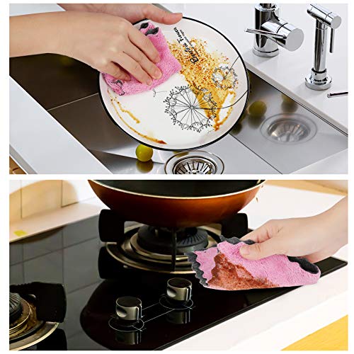 GADIEDIE 10-Pack Absorbent Coral Velvet Kitchen Towels