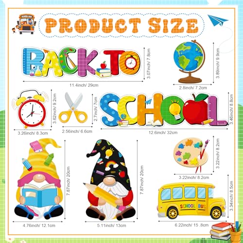Copkim 9-Piece Back to School Magnetic Stickers Set