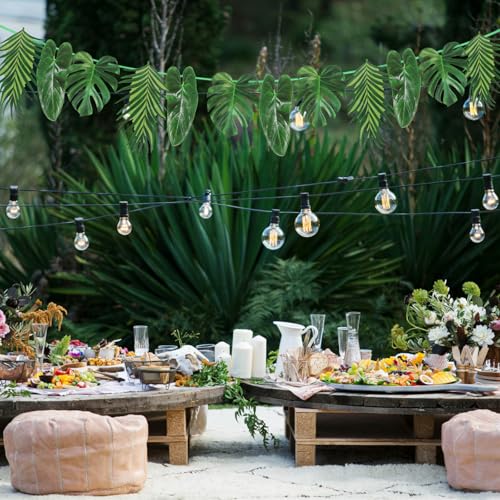 Safari Baby Shower Decorations - 12 Green Palm Leaves