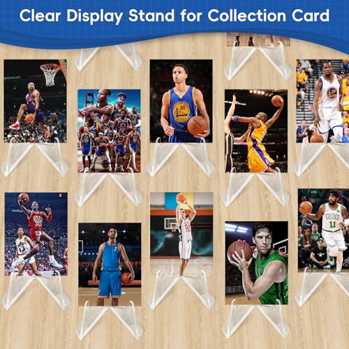 Acrylic Card Display Stands for Sports Cards & Collectibles - 20 Pack