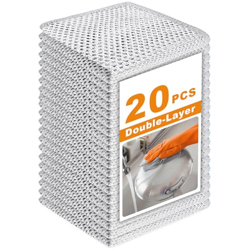 INFICRIME 3-Layer Non-Scratch Wire Dishcloths - 20 Pack, 7.87-inch
