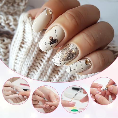 Larrel 10-Piece Nail Art Brush and Double-Ended Dotting Tool Set