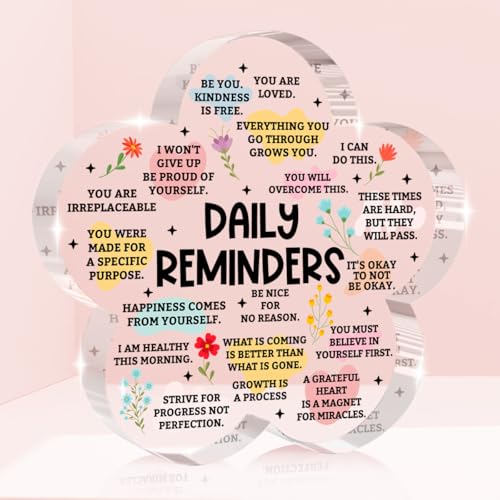 Multicolour Flower Shape Acrylic Sign - Daily Reminders Gift