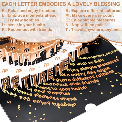 Airpark Black 3D Pop Up Retirement Card - Unique Greeting for Men & Women