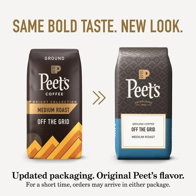 Peet's Coffee - Medium Roast Ground Coffee | 100% Arabica Off the Grid Blend, 10.5 Ounce Bag