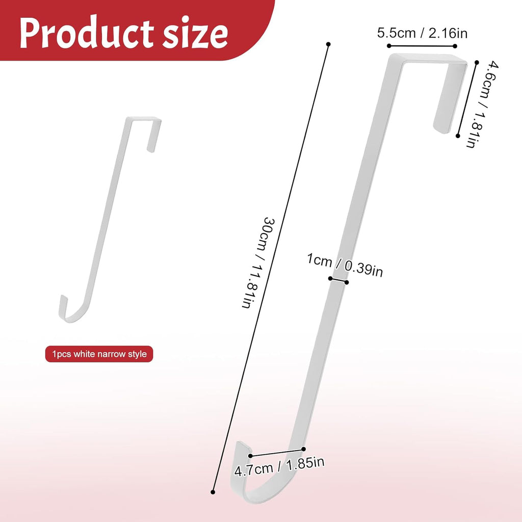 Regine Switzerland 12-Inch Wreath Hanger - Over The Door Hook for Indoor/Outdoor Decorations