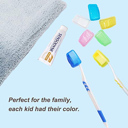 V-TOP Travel Toothbrush Head Covers Clear Portable Pod Caps 20 Pack