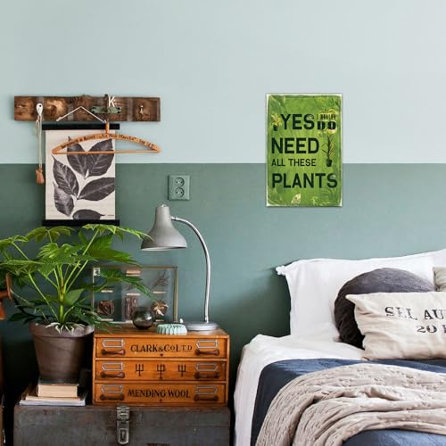 Funny Plant Lover Garden Tin Sign - 8x12 Inch Metal Wall Art Decor