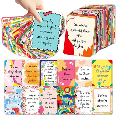 50 Pcs Inspirational Motivational Cards with Blank Back for Notes