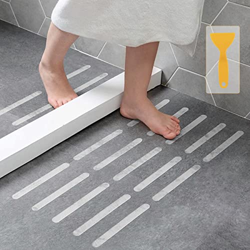Kyerivs Non-Slip Bathtub Strips - 48pcs Clear Adhesive Shower Safety Treads