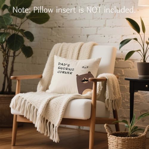 Dad's Snoring Corner Flannel Pillowcase - Family-2 18x18 Inch Throw Cover