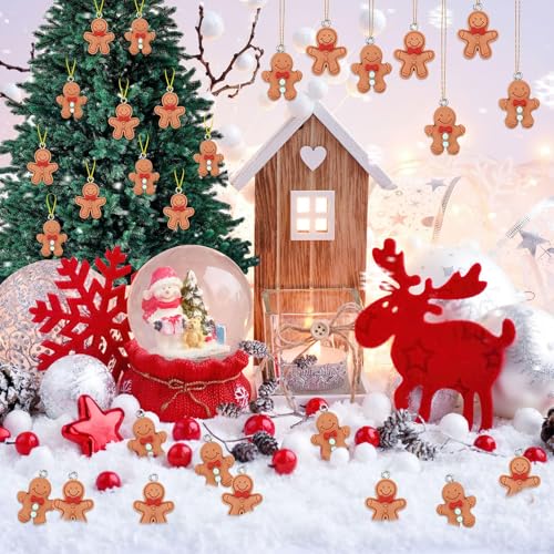 48Pcs Mini Gingerbread Man Christmas Ornaments Tree Decorations - Variation of THIS listing