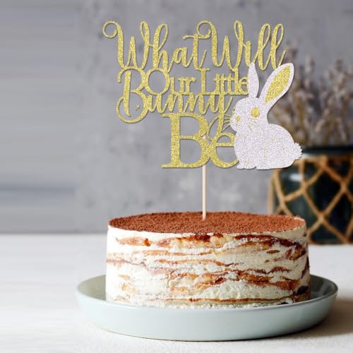 Easter Gender Reveal Cake Topper - What Will Our Little Bunny Be
