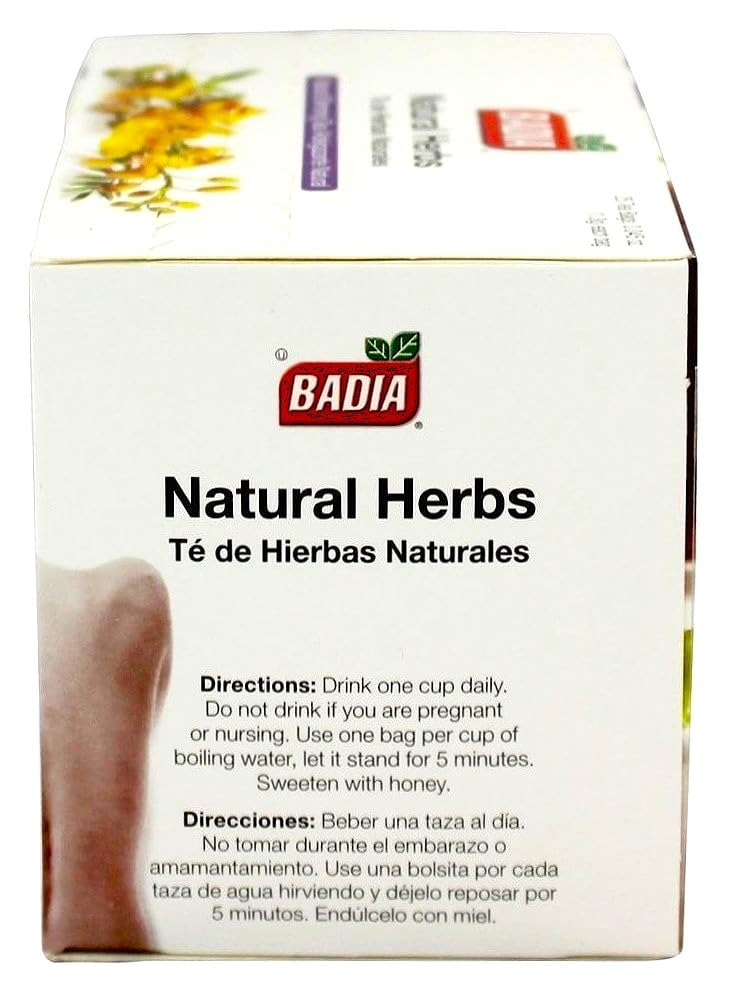 Badia Natural Herbal Tea Blend, Caffeine-Free, 50 Tea Bags (2-Pack)