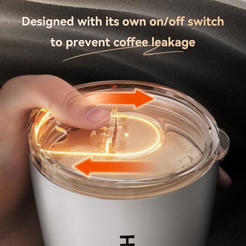 HIBREW 8oz Stainless Steel Espresso Mug - Vacuum Insulated Coffee Cup, White